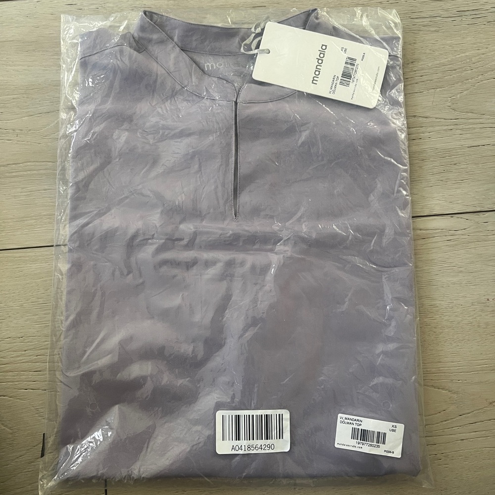 2 Mandala Light Purple Scrub Top